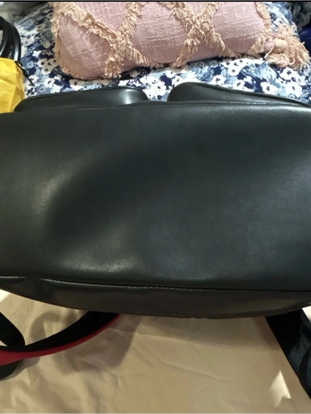 Michael Kors Red and Black Men's Backpack with Dual Front Pockets